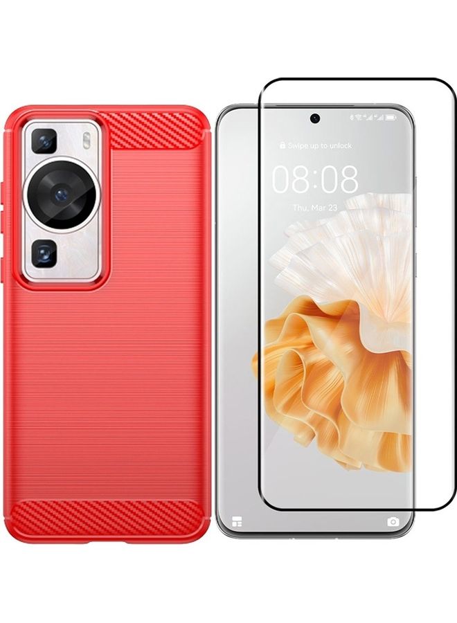 MARGOUN 2 Packs For Huawei P60 Pro Case And Screen Protector Soft TPU Bumper Protective Back Cover Red - Image 2