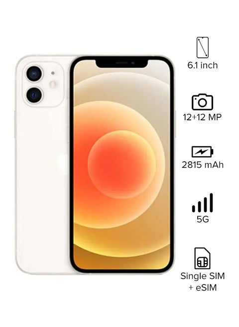 iPhone 12 With Facetime 128GB White 5G - Middle East Version