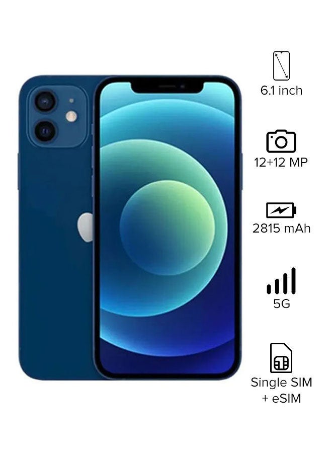 أبل - آيفون 12 مع فيس تايم، 128 جيجابايت، أزرق، 5G - إصدار الشرق الأوسط - Image 1