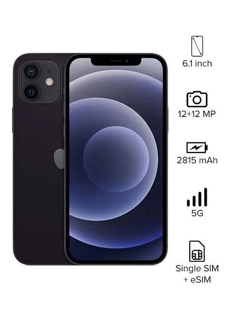 iPhone 12 With Facetime 64GB Black 5G - International Specs