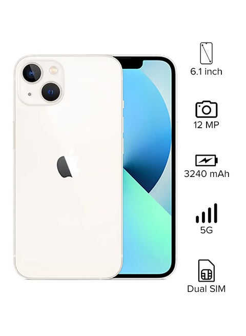 iPhone 13 Physical Dual Sim 128GB Starlight 5G With FaceTime