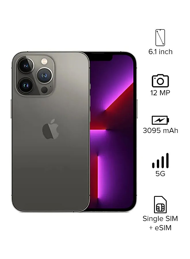 أبل - هاتف آيفون 13 برو بذاكرة داخلية سعة 1 تيرابايت ويدعم تقنية 5G مع تطبيق فيس تايم بلون رصاصي داكن - النسخة العالمية - Image 1
