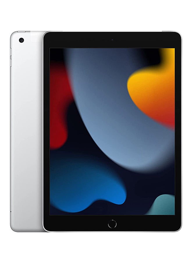 Apple - iPad 2021 (9th Generation) 10.2-Inch, 64GB, WiFi, 4G LTE, Silver With Facetime - International Version - Image 1