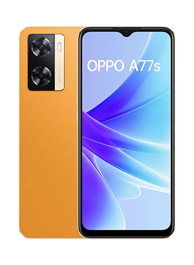 OPPO - A77s Dual SIM Sunset Orange 8GB RAM 128GB 4G LTE - Middle East Version - Image 1