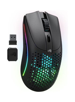 Model O 2 Wireless RGB Gaming Mouse, Ultralight 68-gram Weight, 26,000 DPI BAMF 2.0 Sensor, Hybrid 2.4 Ghz / BT, 210-hour Max Battery Life, Vibrant RGB Lighting, Black | GLO-MS-OWV2-MB - v1686207911/N53411779A_1