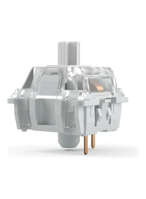 Gateron Clear Mechanical Keyboard Switches (120 Pack) - Ultra-Light Linear For Rapid Typing & Gaming - 35G Actuation Force