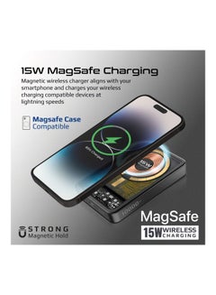 PROMATE 10000 mAh Magsafe Power Bank, Premium Transparent Battery Pack With 15W Magnetic Charging 20W Usb-C Power Delivery Port And Over Charging Protection For iPhone 16,15 Ipad Air, Galaxy S25, Lucidpack-10 - Black  - Image 4