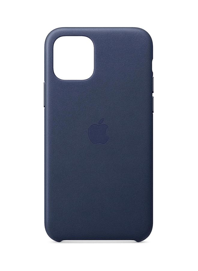 ابل  iPhone 11 Pro Leather Case Midnight Blue - Image 1