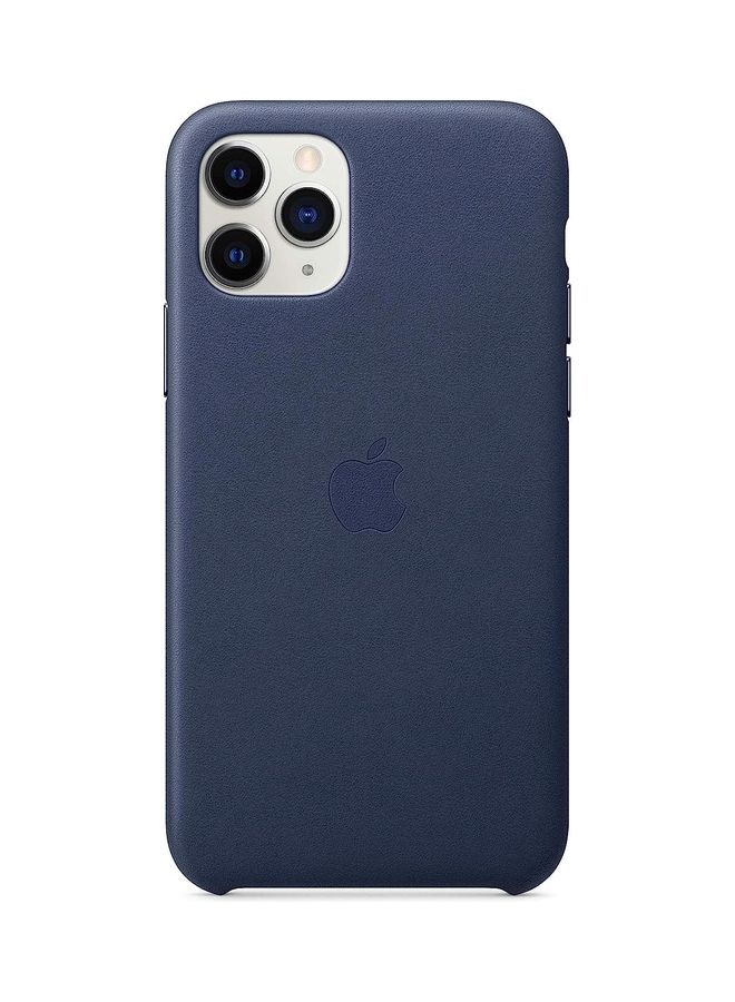 ابل  iPhone 11 Pro Leather Case Midnight Blue - Image 2