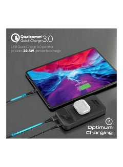 بروميت شاحن لاسلكي محمول بقدرة 15 وات Qi مع منفذ توصيل طاقة USB-C بقدرة 20 وات، ومنفذ USB-C Qc 3.0 بقدرة 18 وات، ومنفذ USB Qc 3.0 بقدرة 22.5 وات، وشاشة LCD ومسند لهاتف Iphone 14,15 Galaxy S22، وAuratorq-20  - Image 4