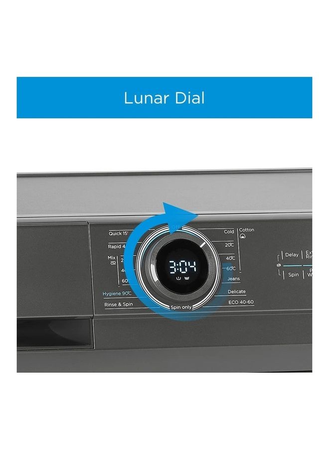 Midea - 8 Kg Front Load Fully Automatic Washing Machine With BLDC Inverter Motor, Lunar Dial, 1400 RPM, 15 Programs, Integrated Digital Control-LED Display, Multiple Temperature 8 kg MF100W80BT-GCC Grey - Image 1