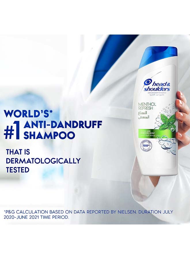 Head & Shoulders - Menthol Refresh Anti-Dandruff Shampoo For Itchy Scalp Pack of 2 400 + 200ml - Image 1