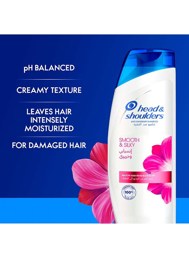 Head & Shoulders - Smooth And Silky Anti Dandruff Shampoo For Dry And Frizzy Hair 200+400ml - Image 1