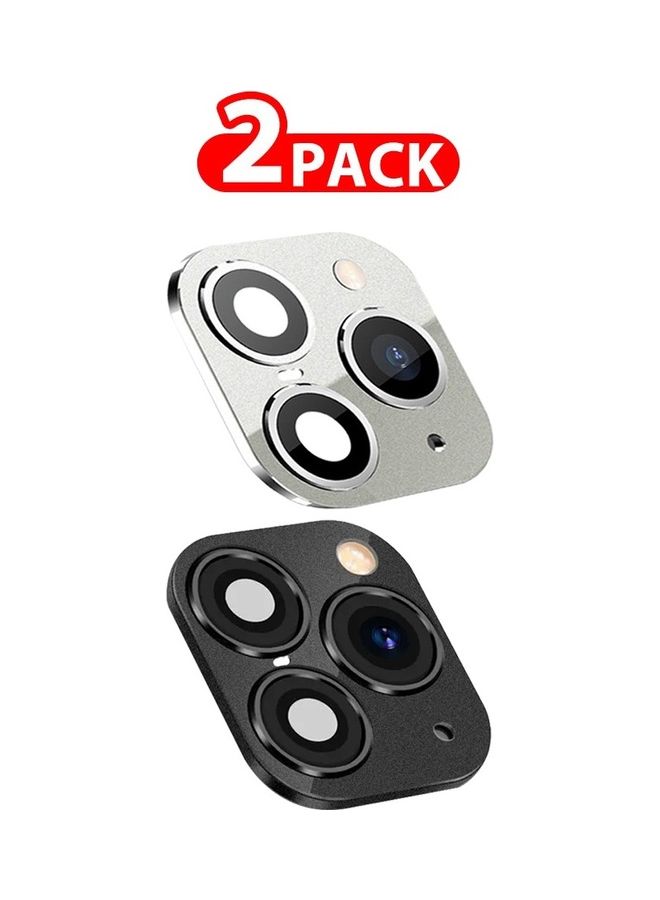 MARGOUN - 2 Pack For iPhone X XS Duplicate Camera Lens Upgrade Protective Lens Change iPhone X XS To 11 Pro 11 Pro Max Black/White - Image 1