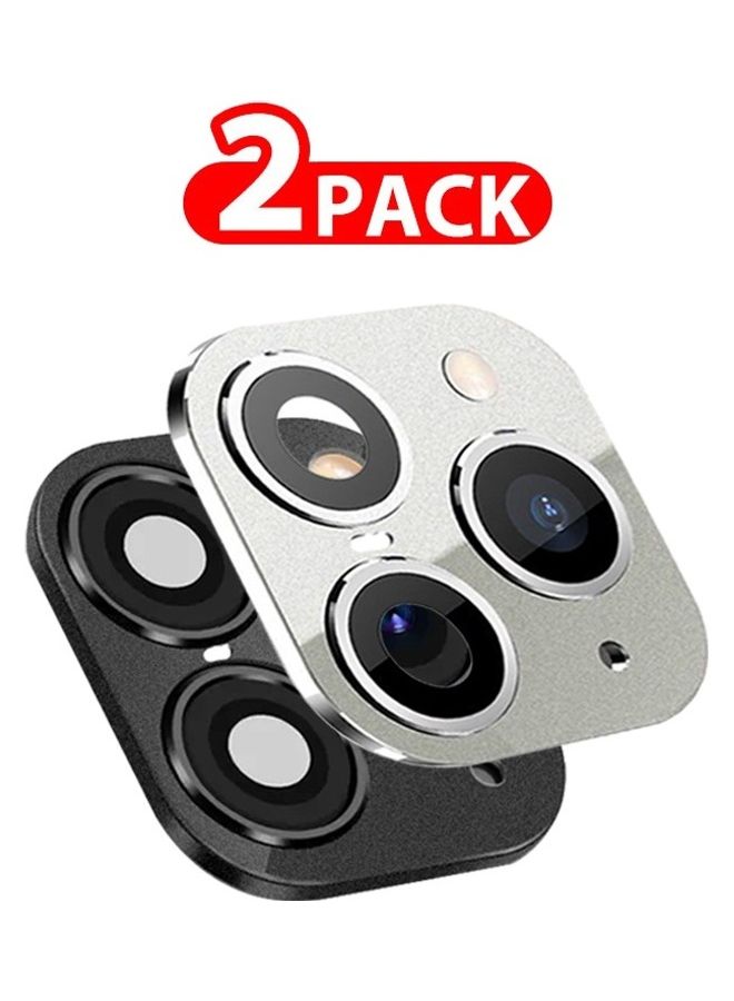 MARGOUN - 2 Pack For iPhone X XS Duplicate Camera Lens Upgrade Protective Lens Change iPhone X XS To 11 Pro 11 Pro Max Black/White - Image 1
