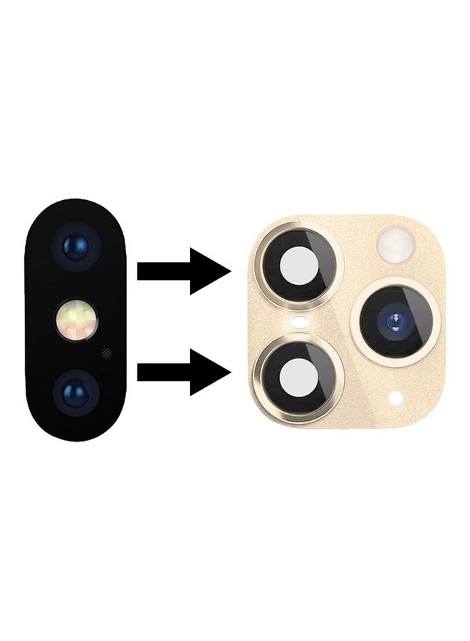 MARGOUN Duplicate Protective Lens Change iPhone X XS to 11 Pro 11 Pro Max Gold - Image 5