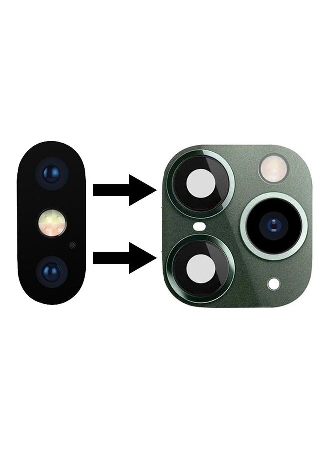 Duplicate Protective Lens Change iPhone X XS to 11 Pro 11 Pro Max Green