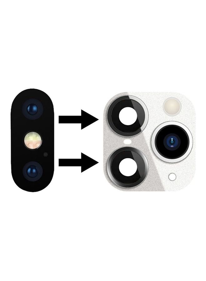 Duplicate Protective Lens Change iPhone X XS to 11 Pro 11 Pro Max White