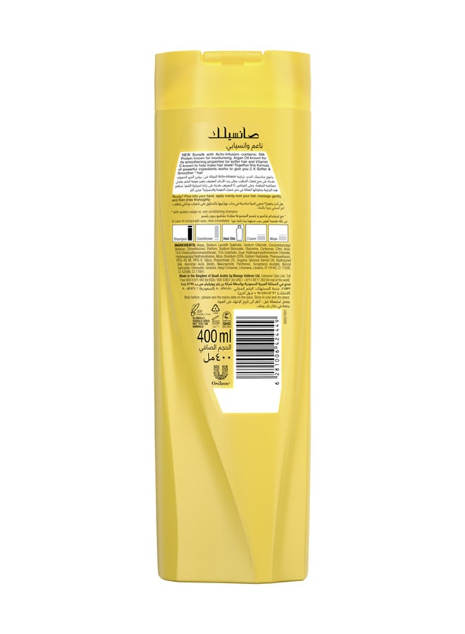 Sunsilk Shampoo For Soft And Smooth Hair With Silk Protein Argan Oil And Vitamin C 400ml  - Image 2