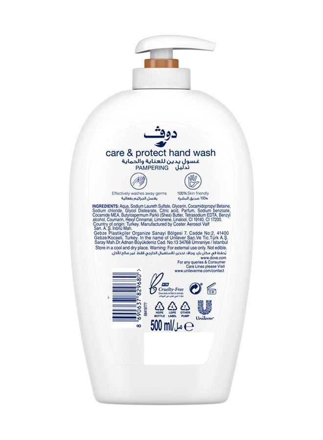 Dove Care And Protect Hand Wash Pampering Shea Butter And Warm Vanila 500ml  - Image 2