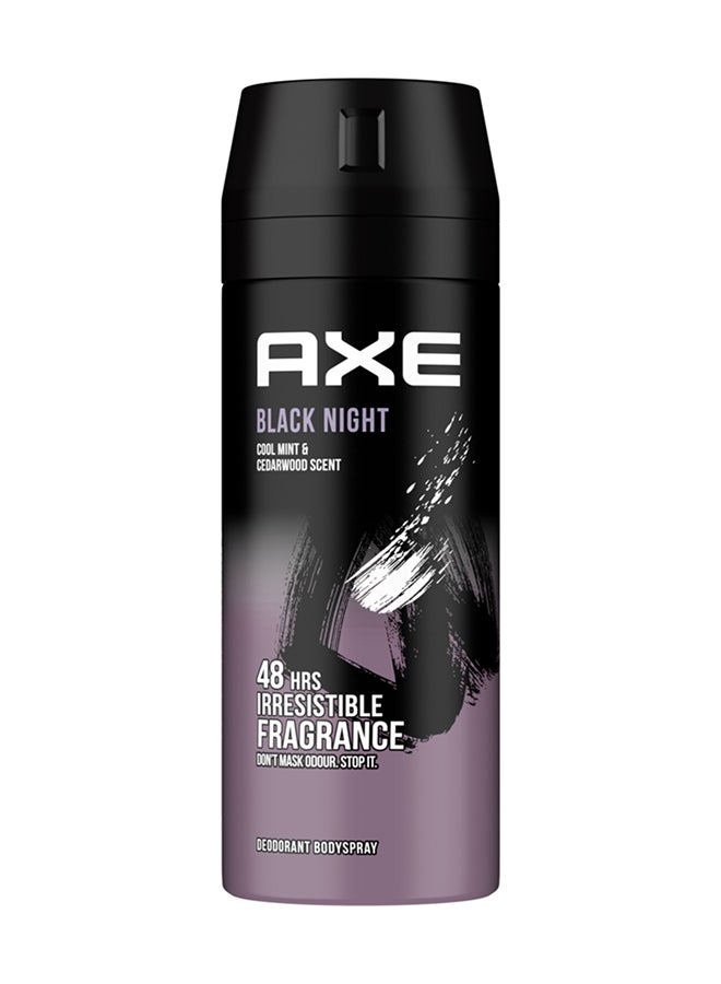Axe Men Deodorant Body Spray For Long Lasting Odour Protection Black Night 48 Hours Irresistible Fragrance 150ml  - Image 1