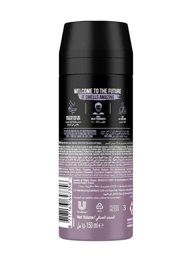 Axe Men Deodorant Body Spray For Long Lasting Odour Protection Black Night 48 Hours Irresistible Fragrance 150ml  - Image 2
