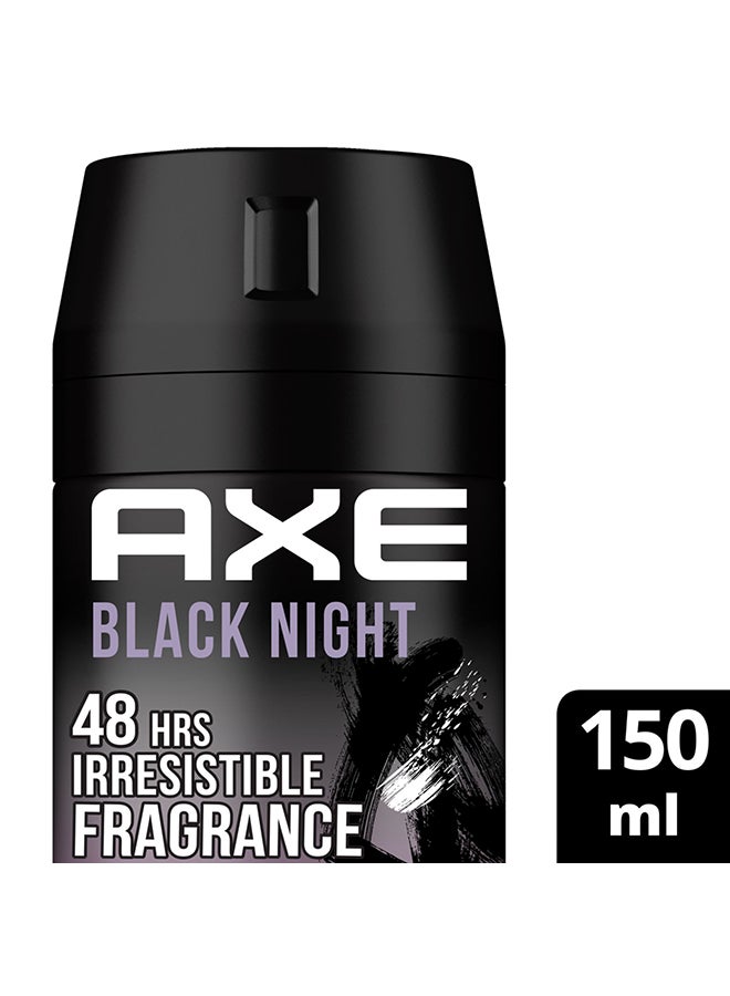 Axe Men Deodorant Body Spray For Long Lasting Odour Protection Black Night 48 Hours Irresistible Fragrance 150ml  - Image 3
