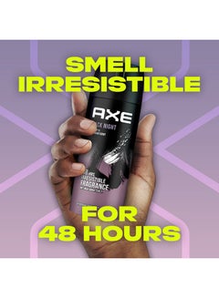 Axe Men Deodorant Body Spray For Long Lasting Odour Protection Black Night 48 Hours Irresistible Fragrance 150ml  - Image 4