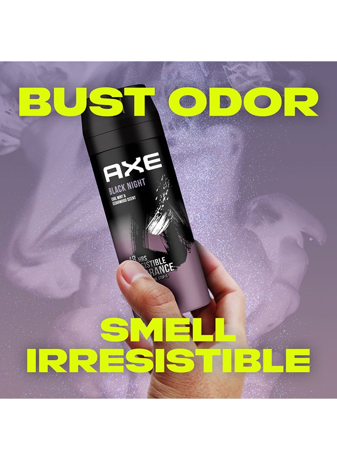Axe Men Deodorant Body Spray For Long Lasting Odour Protection Black Night 48 Hours Irresistible Fragrance 150ml  - Image 5