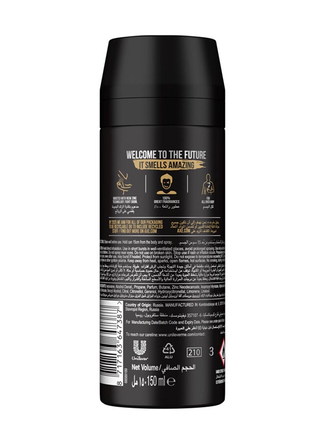 Axe Men Deodorant Body Spray For Long Lasting Odour Protection Gold 48 Hours Irresistible Fragrance 150ml  - Image 2