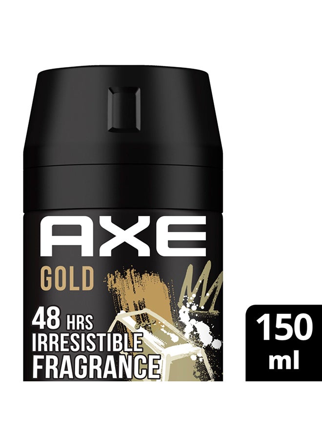 Axe Men Deodorant Body Spray For Long Lasting Odour Protection Gold 48 Hours Irresistible Fragrance 150ml  - Image 3
