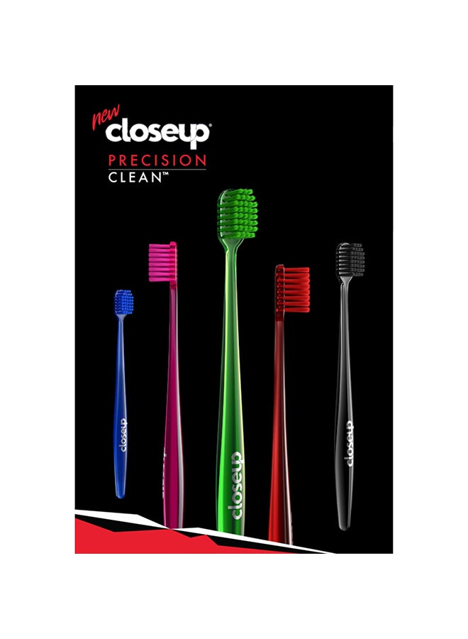 Closeup - Precision Clean Toothbrush Perfect For Teeth Whitening And Cleaning Ultra Soft 3X More Soft Bristles Multicolour - Image 1