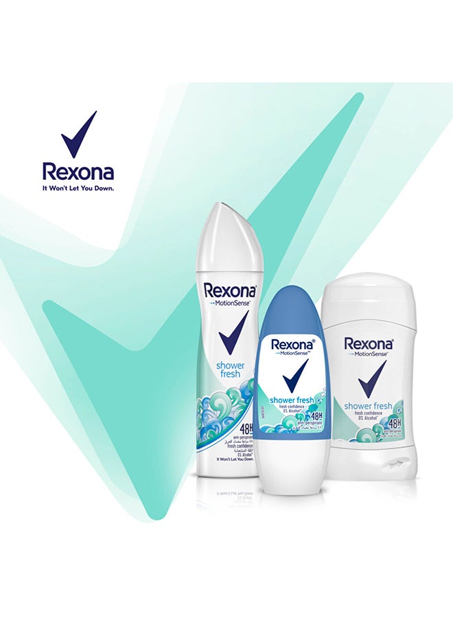 Rexona Rexona Women Antiperspirant Deodorant Shower Clean Roll On  Promo White/Blue 50ml  - Image 4