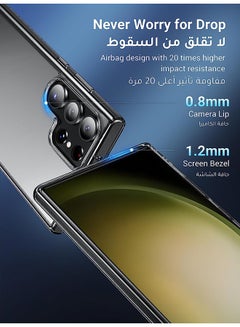 Ugreen Galaxy S23 Ultra Clear Case (6.8 inch), Zero-Fingerprints Anti-scratch Matte Back Cover, Slim and Soft TPU Protector, Full Coverage Drop Protection - Clear  - Image 4