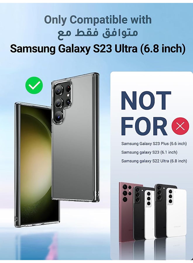 Ugreen - Galaxy S23 Ultra Clear Case (6.8 inch), Zero-Fingerprints Anti-scratch Matte Back Cover, Slim and Soft TPU Protector, Full Coverage Drop Protection - Clear - Image 1