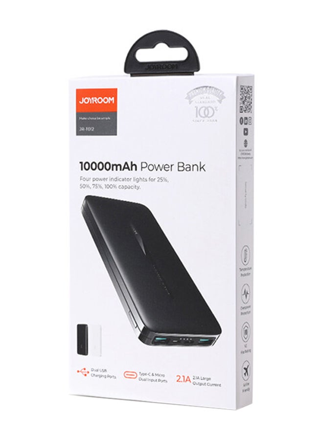 JOYROOM - 10000 mAh JR-T012 10000 mAh Power Bank Black - Image 1