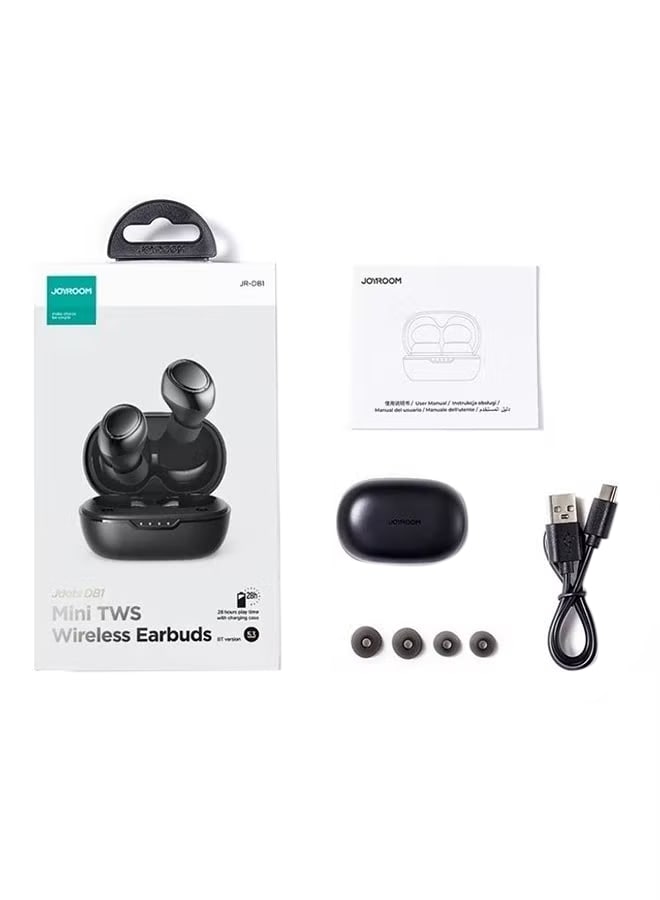 Bluetooth TWS In-Ear Earphones With Replacement Eartip Sleeve Black