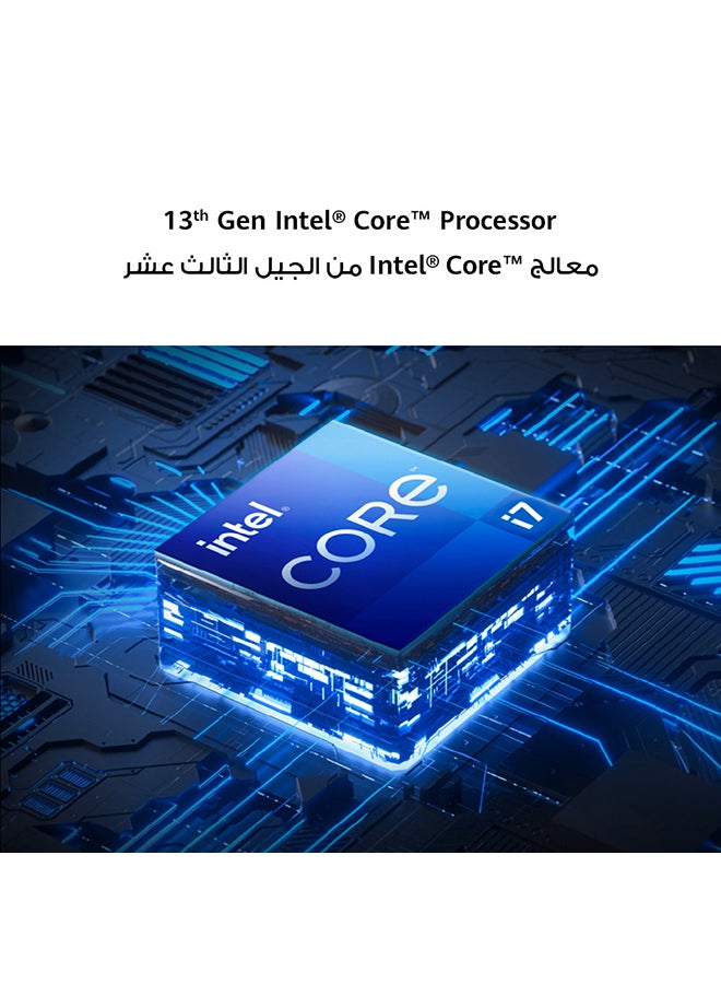 Matebook X Pro 2023 Laptop With 14-Inch Display, Core i7-1360P Processor/16GB RAM/1TB SSD/Intel UHD Graphics/Windows 11 Home English/Arabic Grey