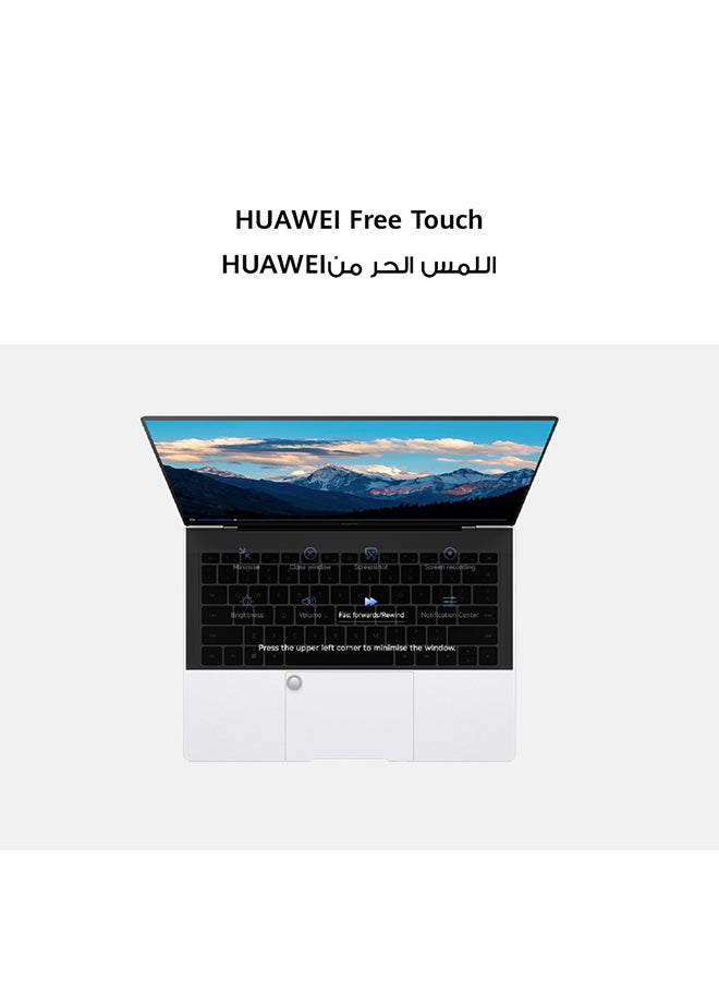 Matebook X Pro 2023 Laptop With 14-Inch Display, Core i7-1360P Processor/16GB RAM/1TB SSD/Intel UHD Graphics/Windows 11 Home English/Arabic Grey