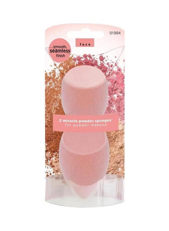 REAL TECHNIQUES 2-Piece Miracle Powder Sponge Pink  - Image 1