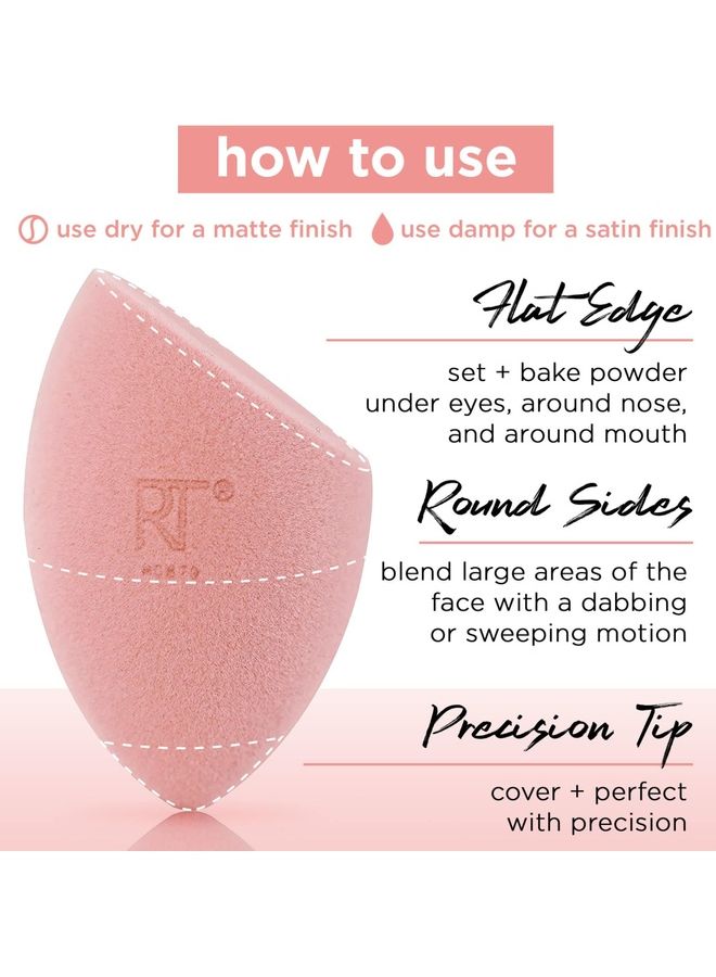 REAL TECHNIQUES 2-Piece Miracle Powder Sponge Pink  - Image 3