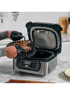 Ninja Foodi Health Grill & Air Fryer 5.7L With Cyclonic Air Technology, 5-In-1, Air Fry, Grill, Bake, Roast, Dehydrate, Dishwasher Safe Parts, CleanIng Brush 5.7 L 1760 W AG301ME Stainless steel  - Image 5