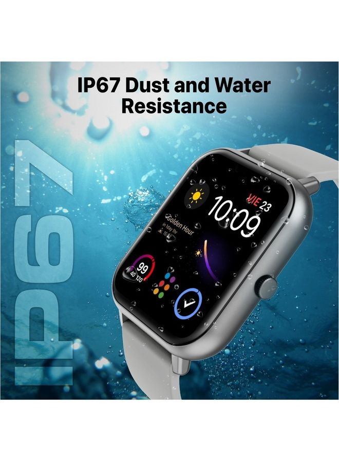 PROMATE - Smart Watch, Premium Fitness Tracker with BT 5.2 Calling, 1.83” TFT Display, 10-15 Day Battery Life, 100 Watch Faces, 123 Sports Modes and IP67 Water Resistance for iPhone 14, Galaxy S22, XWatch-C18 Graphite - Image 1