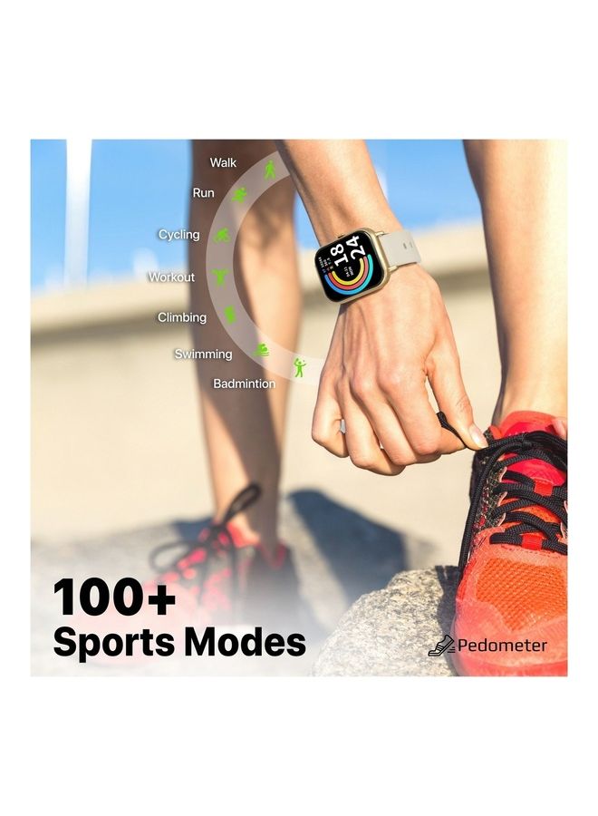 PROMATE Smart Watch, Premium Fitness Tracker with BT 5.2 Calling, 1.83” TFT Display, 10-15 Day Battery Life, 100 Watch Faces, 123 Sports Modes and IP67 Water Resistance for iPhone 14, Galaxy S22, XWatch-C18 Gold  - Image 3