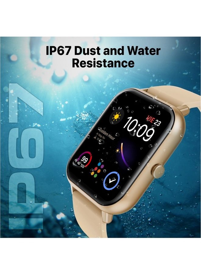 PROMATE Smart Watch, Premium Fitness Tracker with BT 5.2 Calling, 1.83” TFT Display, 10-15 Day Battery Life, 100 Watch Faces, 123 Sports Modes and IP67 Water Resistance for iPhone 14, Galaxy S22, XWatch-C18 Gold  - Image 5