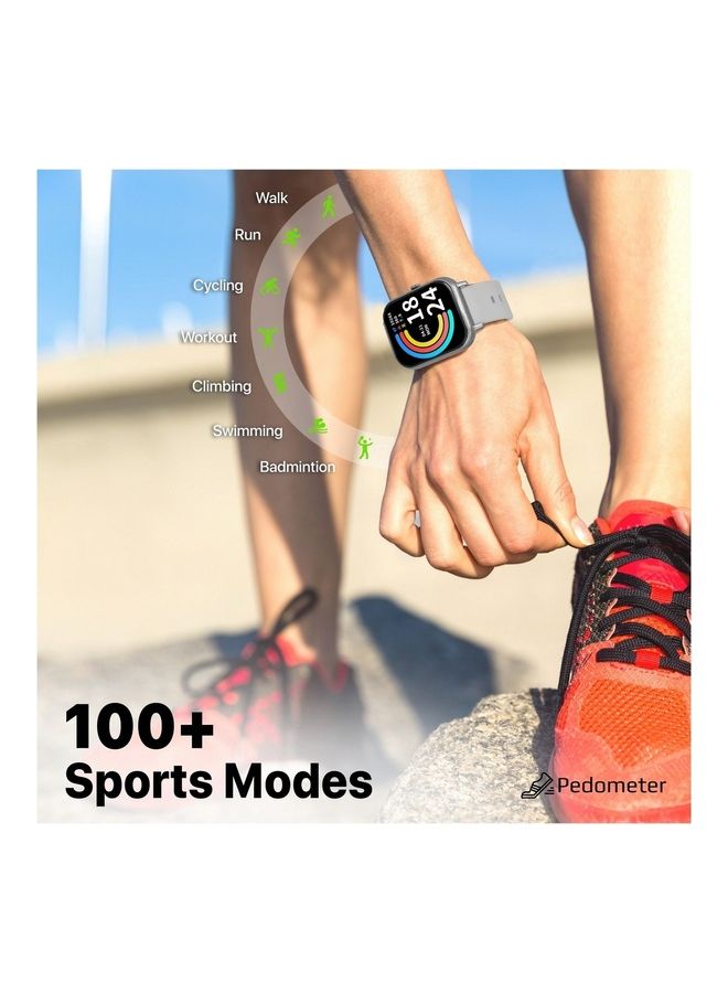 PROMATE - Smart Watch, Premium Fitness Tracker with BT 5.2 Calling, 1.83” TFT Display, 10-15 Day Battery Life, 100 Watch Faces, 123 Sports Modes and IP67 Water Resistance for iPhone 14, Galaxy S22, XWatch-C18 Graphite - Image 1
