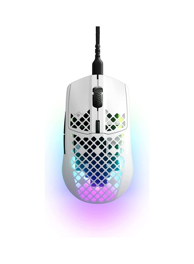 ستيل سيريز Steelseries Aerox 3 Snow (2022) - ماوس ألعاب فائق الخفة - مستشعر بصري Truemove Core بدقة 8500 نقطة في البوصة - تصميم خفيف الوزن للغاية ومقاوم للماء حتى 59 جرامًا  - Image 1