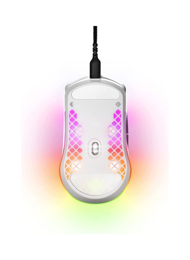 ستيل سيريز Steelseries Aerox 3 Snow (2022) - ماوس ألعاب فائق الخفة - مستشعر بصري Truemove Core بدقة 8500 نقطة في البوصة - تصميم خفيف الوزن للغاية ومقاوم للماء حتى 59 جرامًا  - Image 4