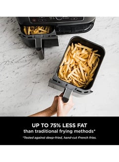 Ninja Ninja Digital Air Fryer Fryer 2 drawers with a capacity of 7.6 liters 2470 watts model AF300ME 7.6 L 2470 W AF300ME BLACK  - Image 3