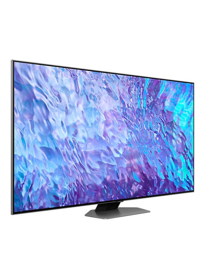 Samsung - Samsung 55 Inch 4K UHD Smart QLED TV with Built-in Receiver - QA55Q80CAUXEG Carbon Silver - Image 1
